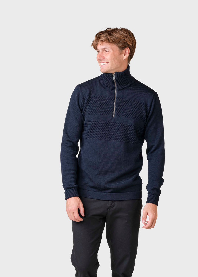 Klitmøller Collective ApS Viggo knit Knitted sweaters Navy