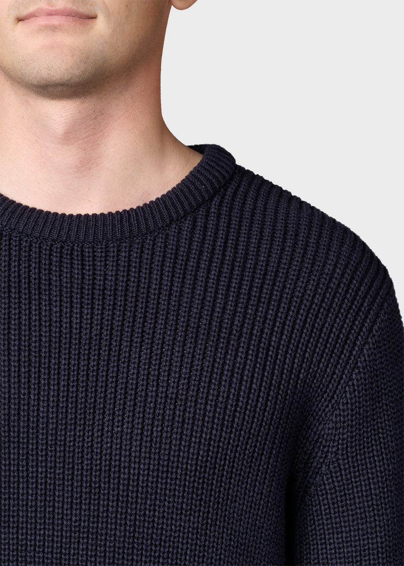 Klitmøller Collective ApS Vilius knit Knitted sweaters Navy