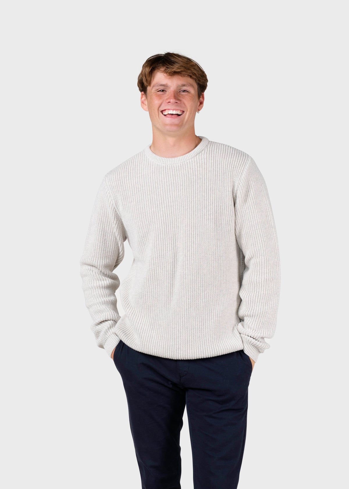 Klitmøller Collective ApS Vilius knit Knitted sweaters Cream melange