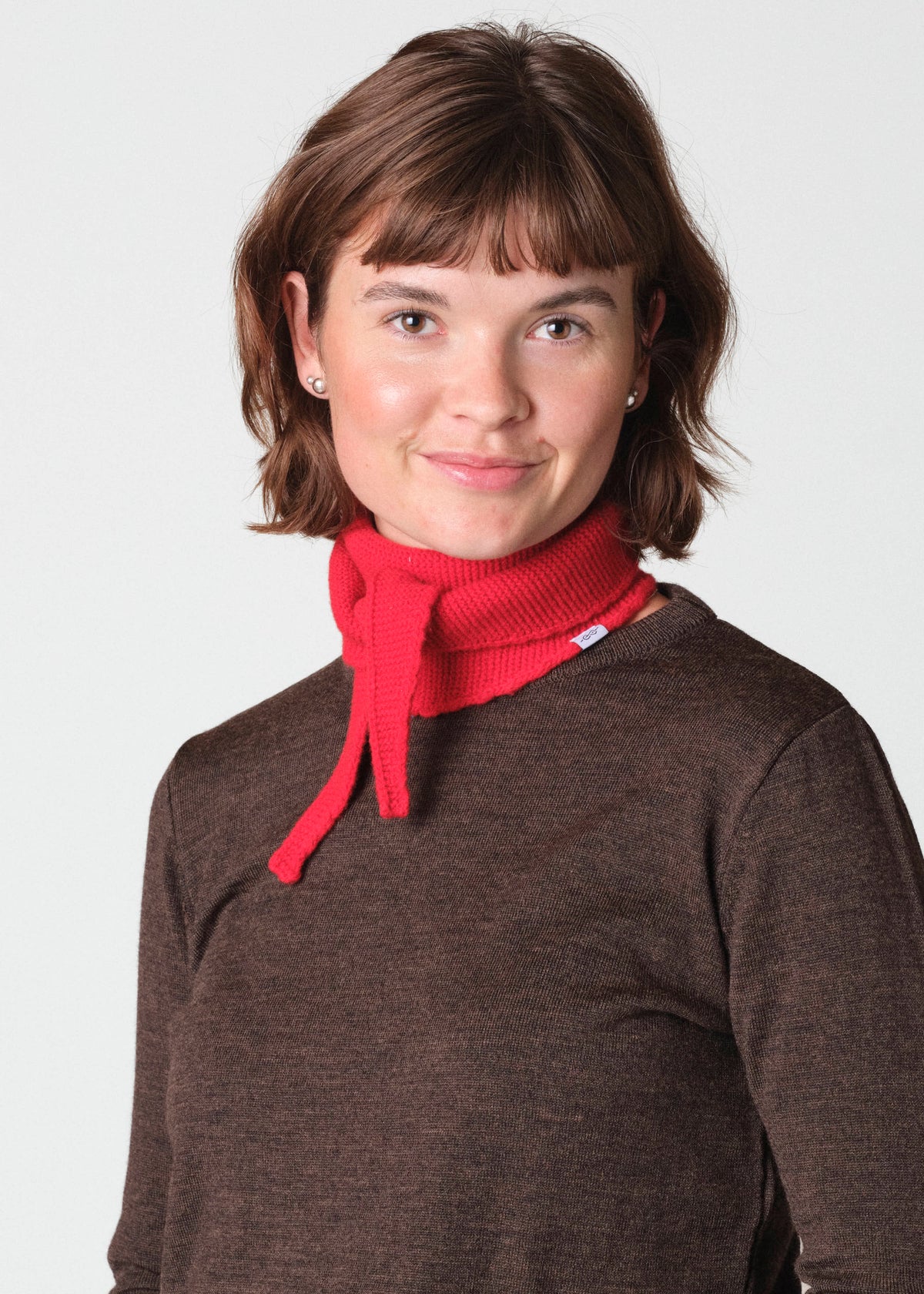 Klitmøller Collective ApS Violet small knit scarf Scarfs Red