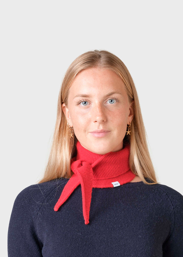 Klitmøller Collective ApS Violet small knit scarf Scarfs Red