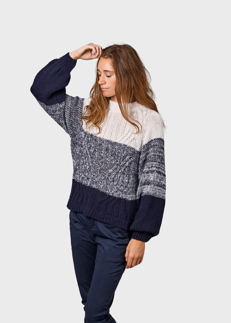 Klitmøller Collective ApS Viva knit Knitted sweaters Cream/navy