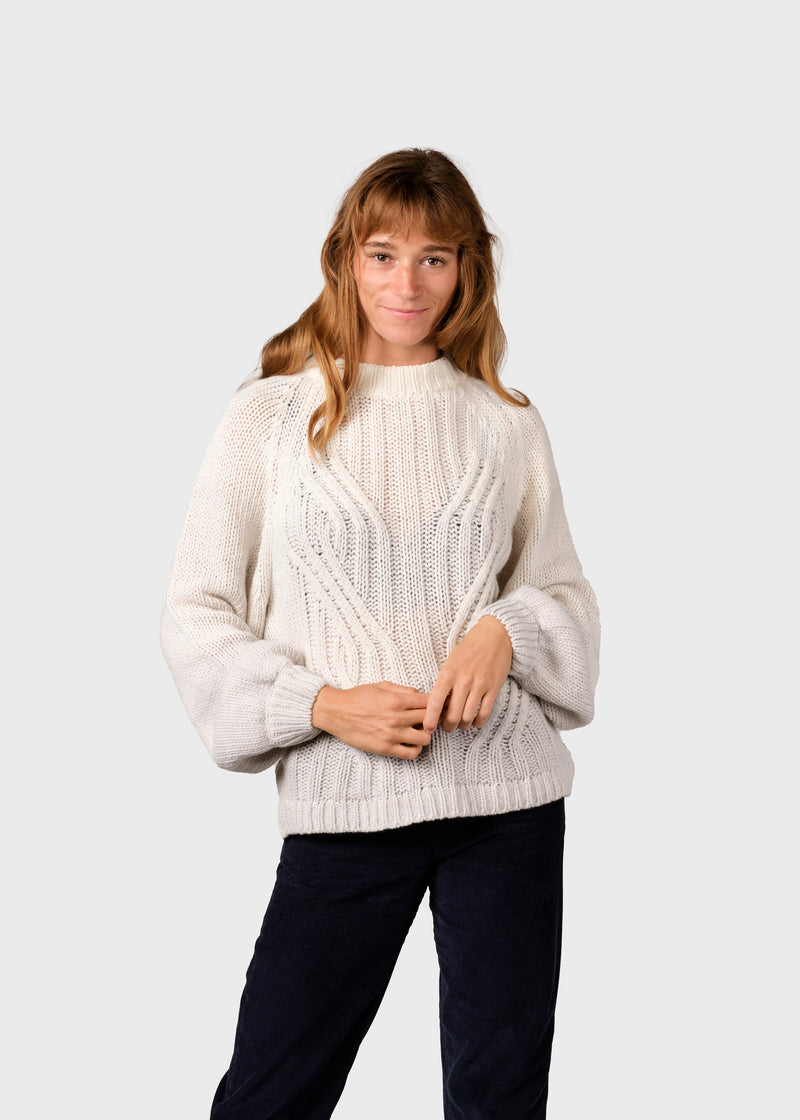 Klitmøller Collective ApS Viva knit Knitted sweaters Cream/pastel grey