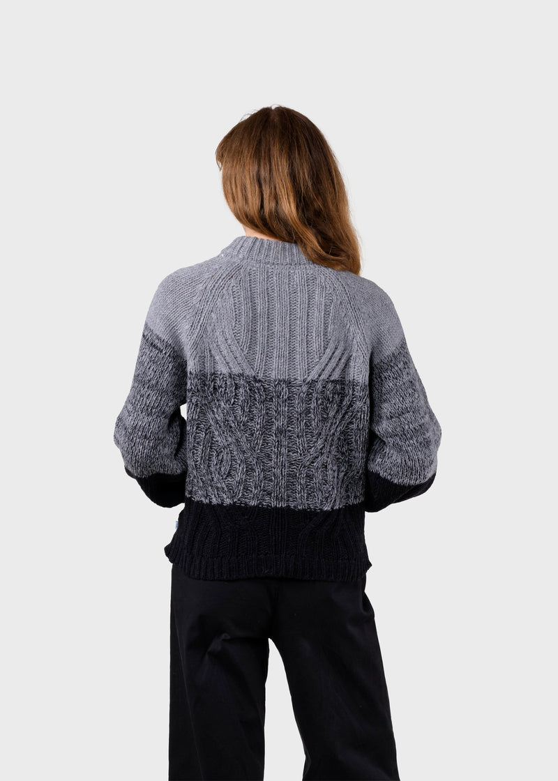 Klitmøller Collective ApS Viva knit Knitted sweaters Light grey/black