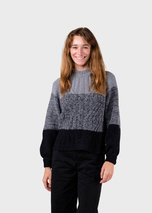 Klitmøller Collective ApS Viva knit Knitted sweaters Light grey/black