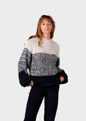 Klitmøller Collective ApS Viva knit Knitted sweaters Pastel grey/navy