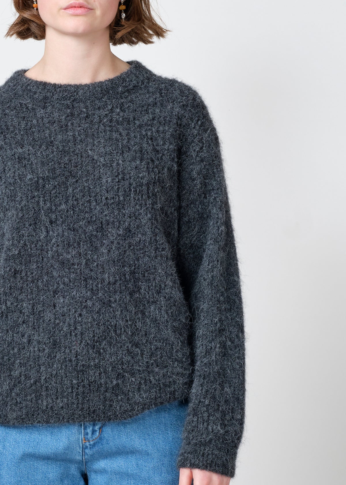 Klitmøller Collective ApS Willow knit Knitted sweaters Black melange