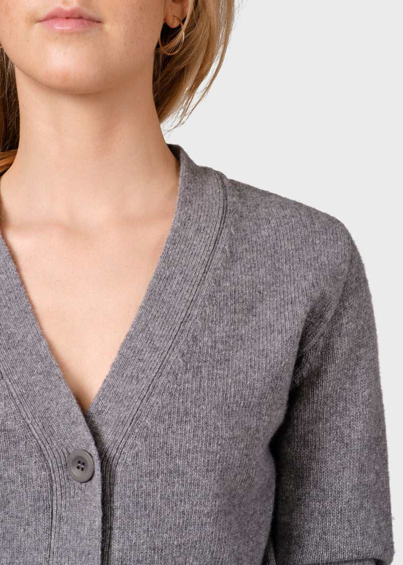 Klitmøller Collective ApS Wilma knit cardigan Knitted sweaters Light grey