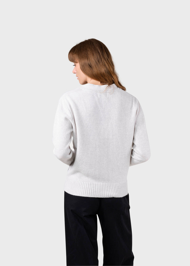 Klitmøller Collective ApS Wilma knit cardigan Knitted sweaters Pastel grey