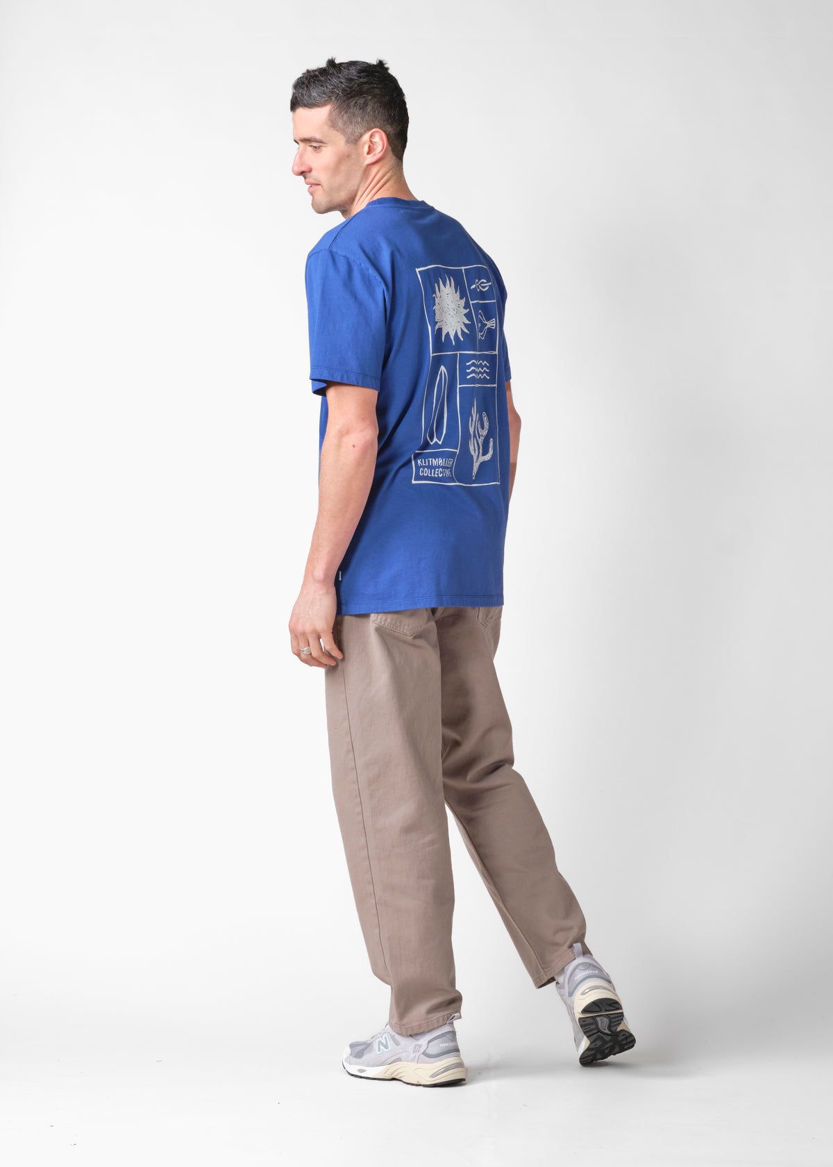 Klitmøller Collective ApS Wolf tee OCS T-Shirts Surf blue