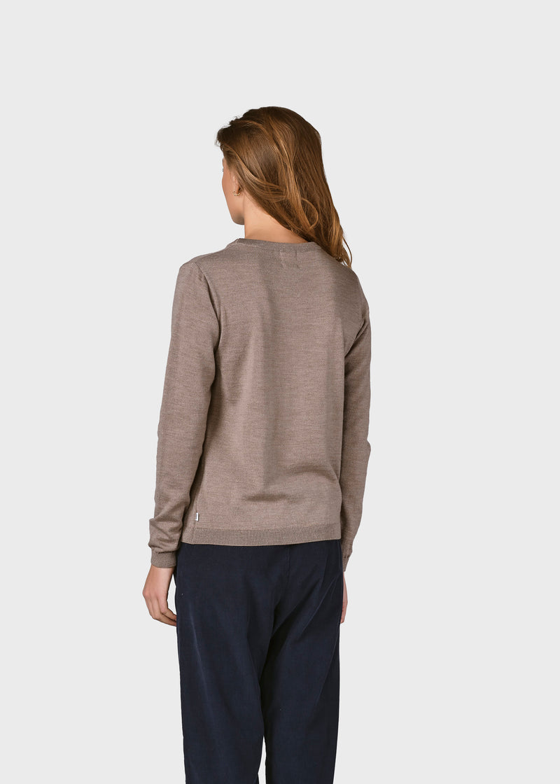 Klitmøller Collective ApS Womens basic merino knit Knitted sweaters Sand