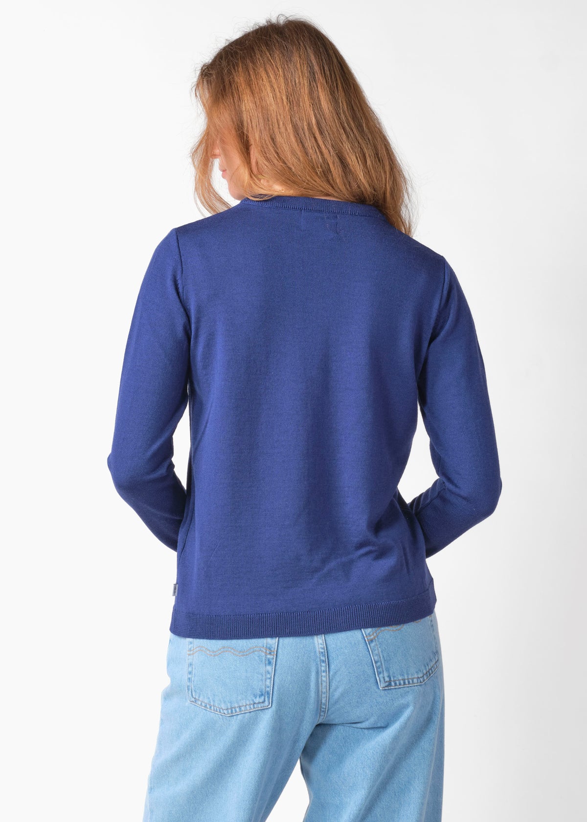 Klitmøller Collective ApS Womens basic merino knit Knitted sweaters Surf blue
