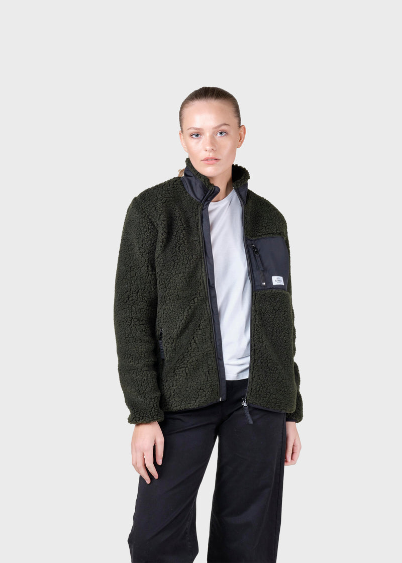 Klitmøller Collective ApS Womens fleece jacket Jackets Olive