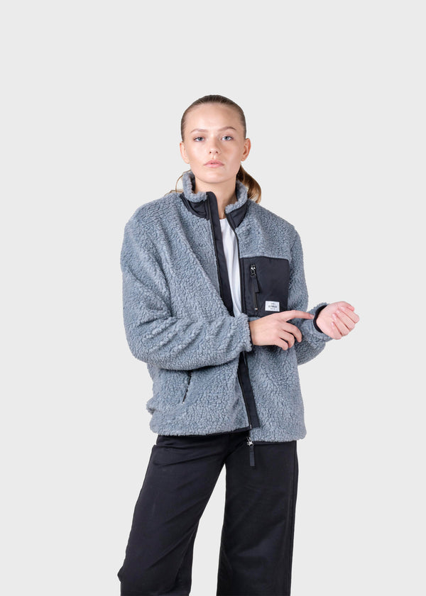Klitmøller Collective ApS Womens fleece jacket Jackets Pastel grey