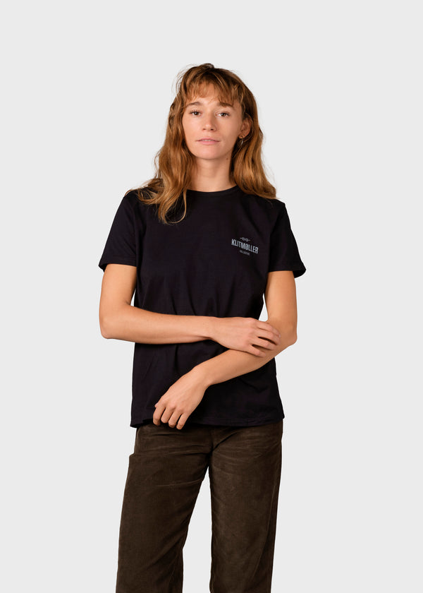 Klitmøller Collective ApS Womens small logo tee T-Shirts Black
