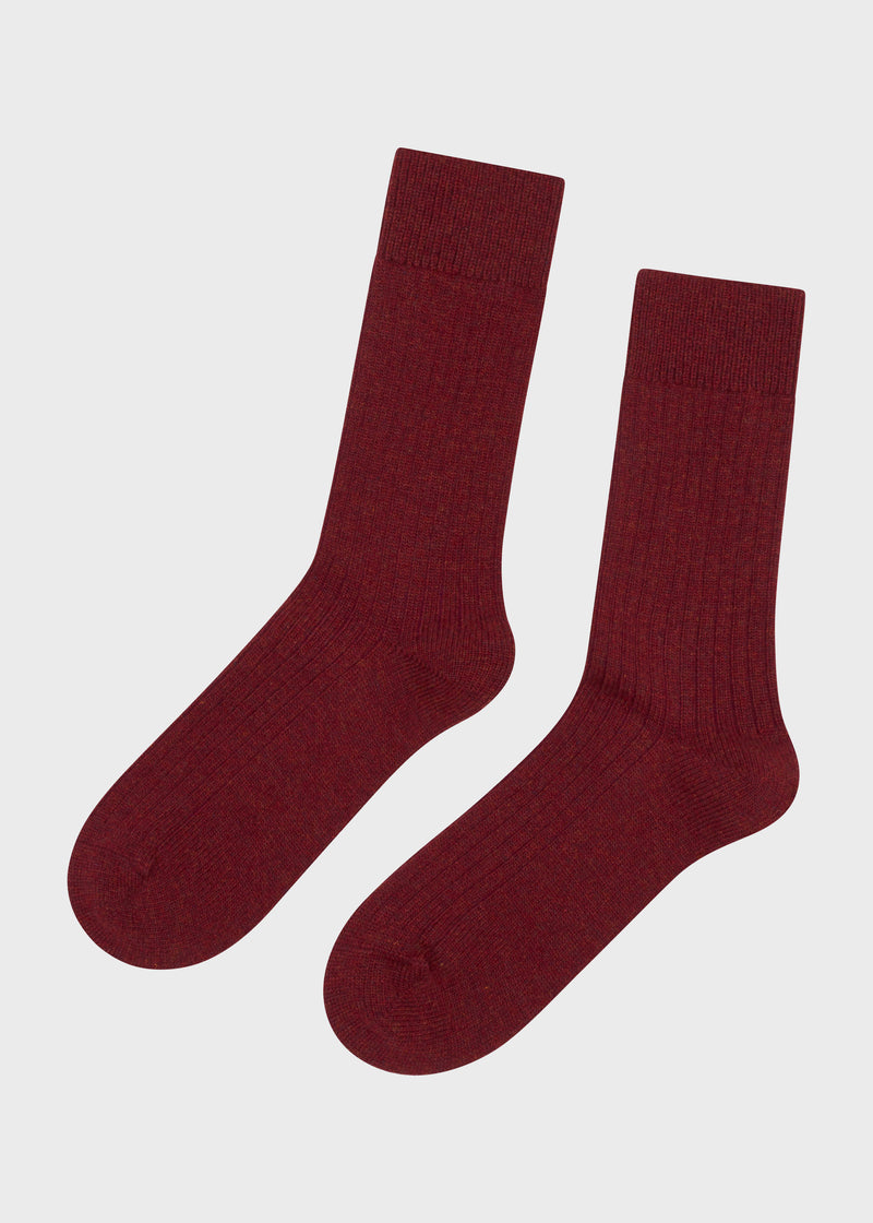 Klitmøller Collective ApS Wool sock Socks Clay red