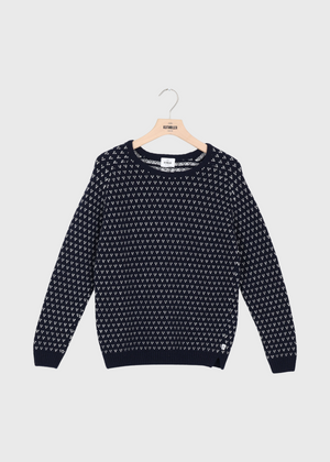 Re-Mix Mika knit - Navy/cream