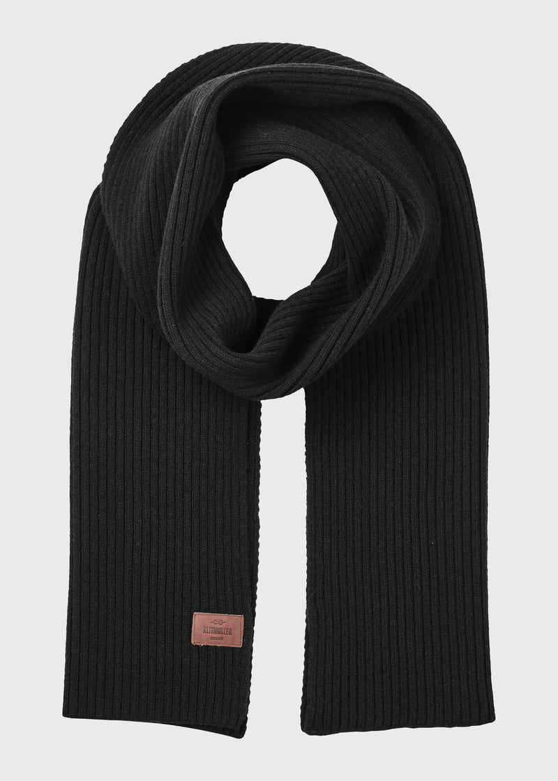 Heavy rib scarf - Black – klitmollercollective.com