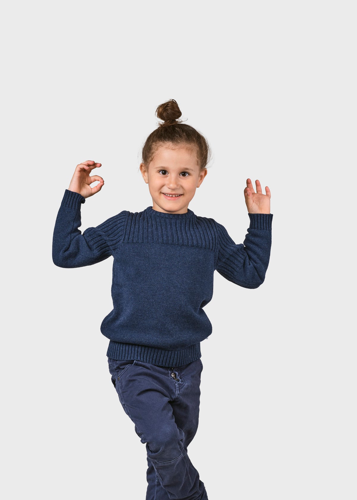 Klitmøller Collective ApS Kids pattern cotton knit Knitted sweaters Ocean