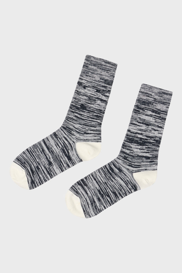 Klitmøller Collective ApS Melange cotton sock Socks Navy