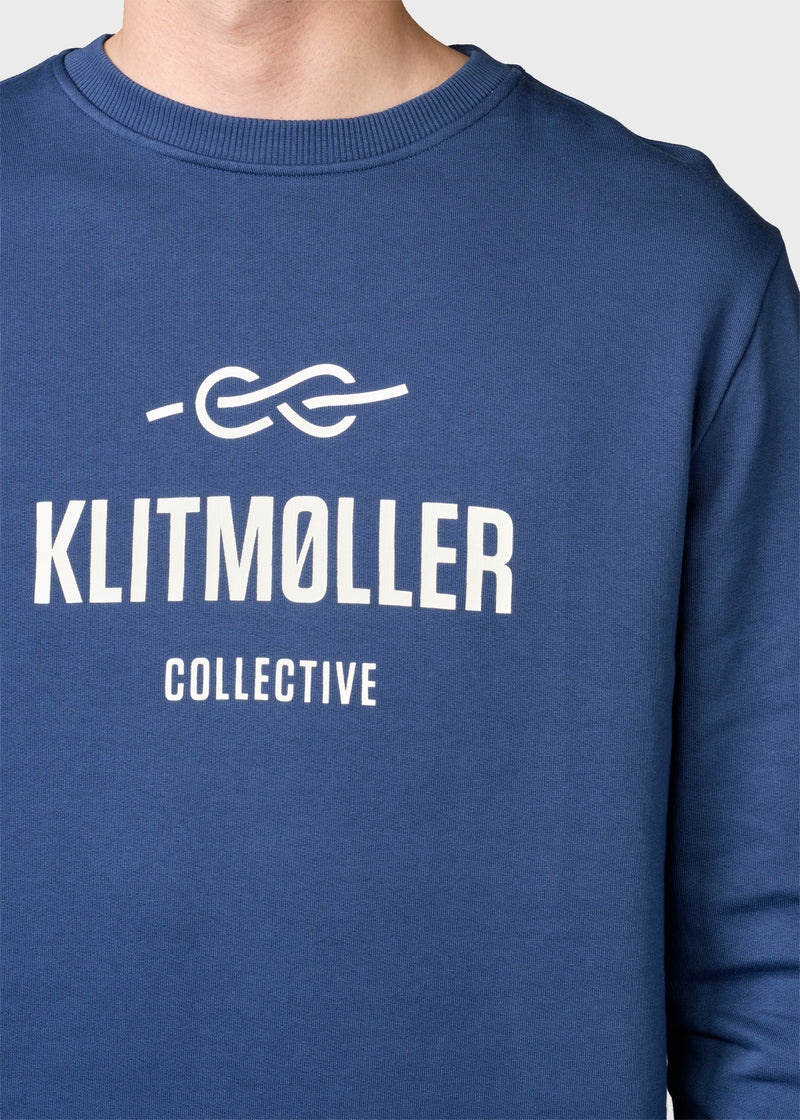 Klitmøller Collective ApS Mens logo crew Sweatshirts Ocean