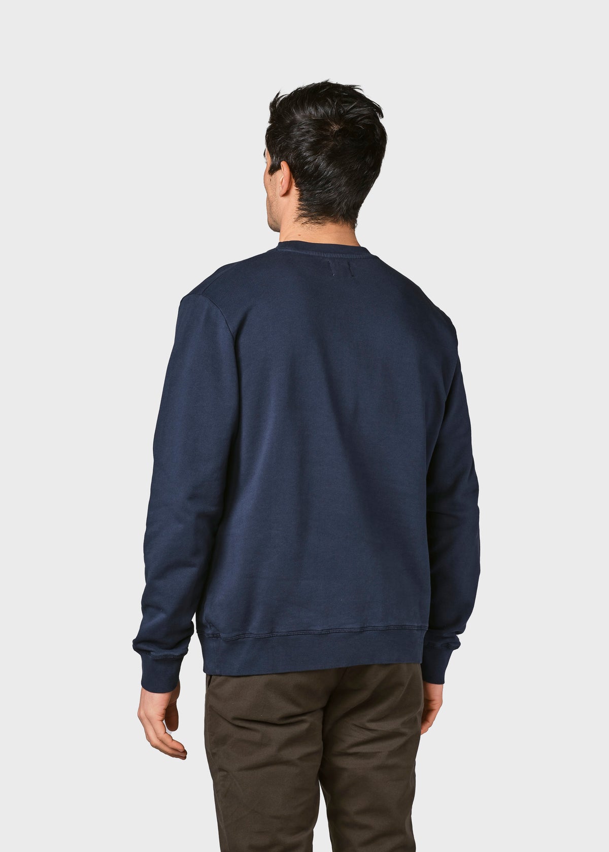 Klitmøller Collective ApS Mens small logo crew Sweatshirts Navy