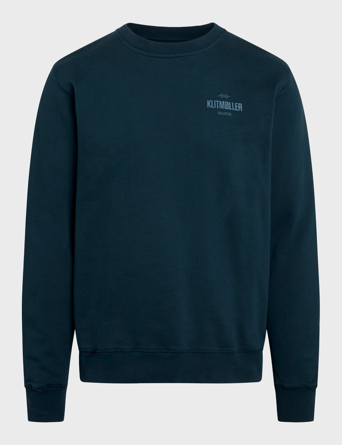 Klitmøller Collective ApS Mens small logo crew Sweatshirts Navy
