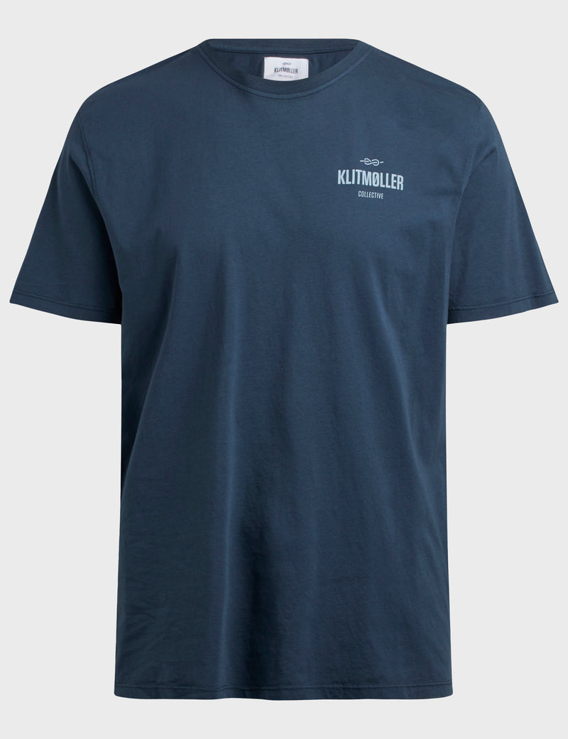 Klitmøller Collective ApS Mens small logo tee T-Shirts Navy