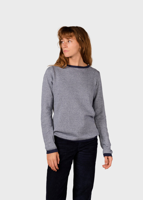Klitmøller Collective ApS Rosa knit Knitted sweaters Navy/cream
