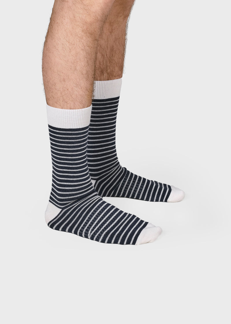 Klitmøller Collective ApS Sailor cotton sock Socks Cream/navy
