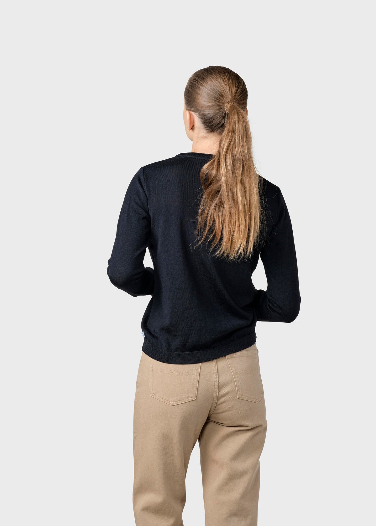 Klitmøller Collective ApS Womens basic merino knit Knitted sweaters Black