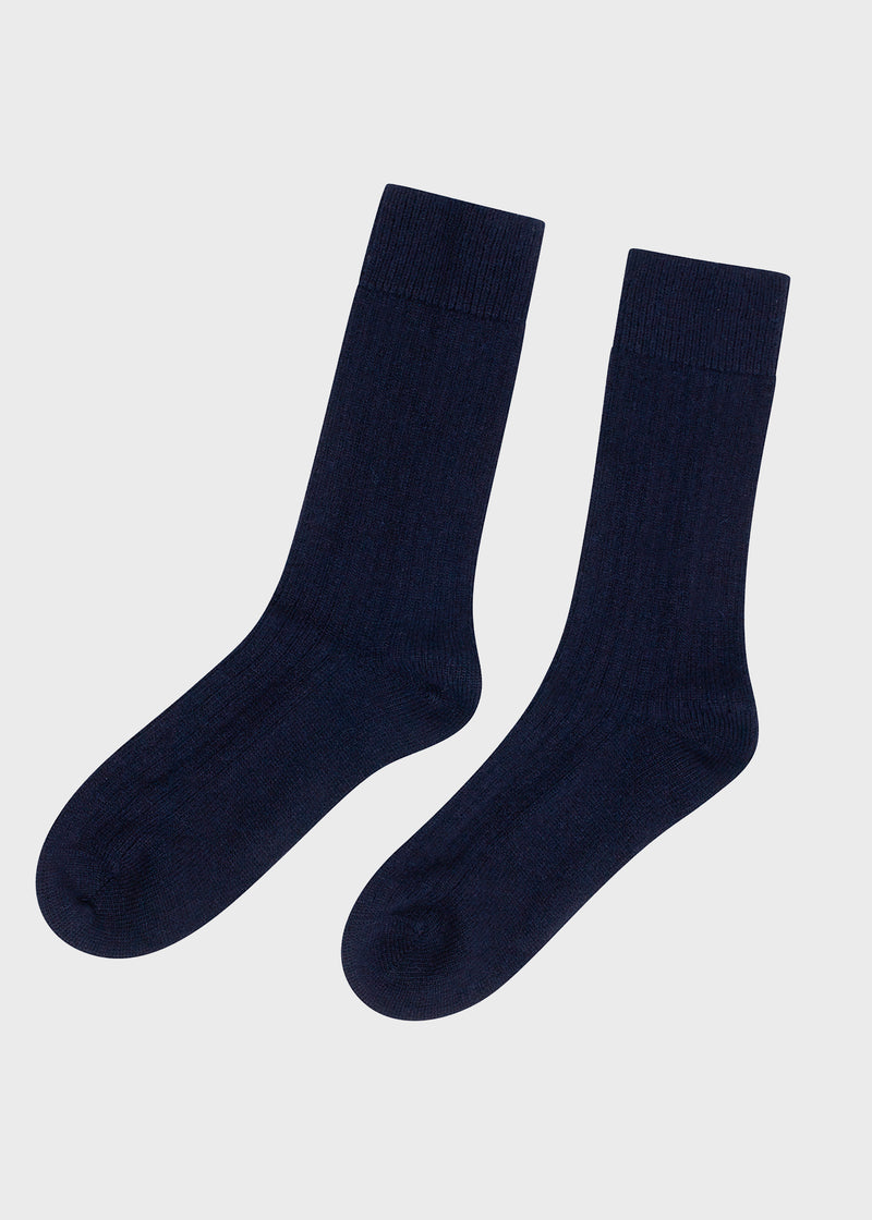 Wool sock - Navy – klitmollercollective.com